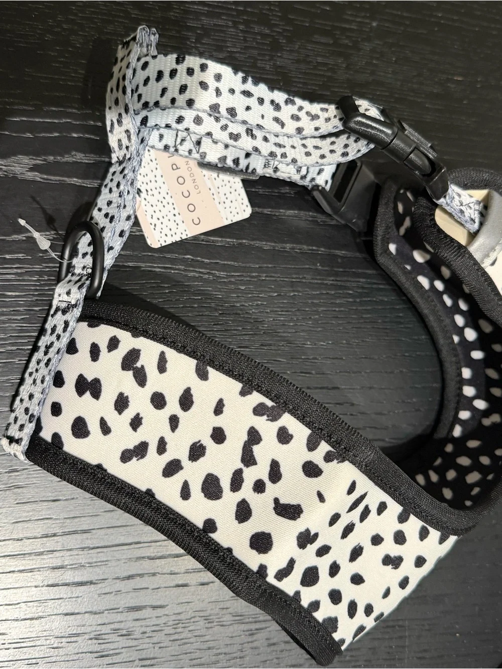 Cocopup London Black & White Spot Dog Harness